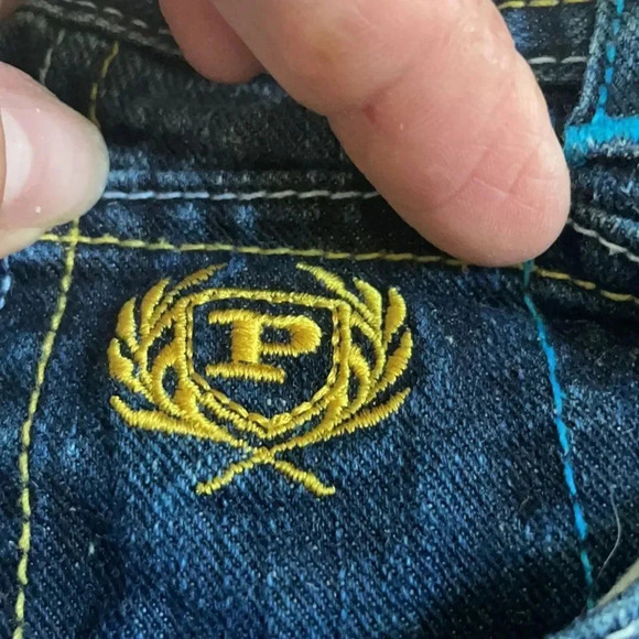 Phat Farm little boys’ straight leg embroidered jeans, boys size 4 - Picture 6 of 9